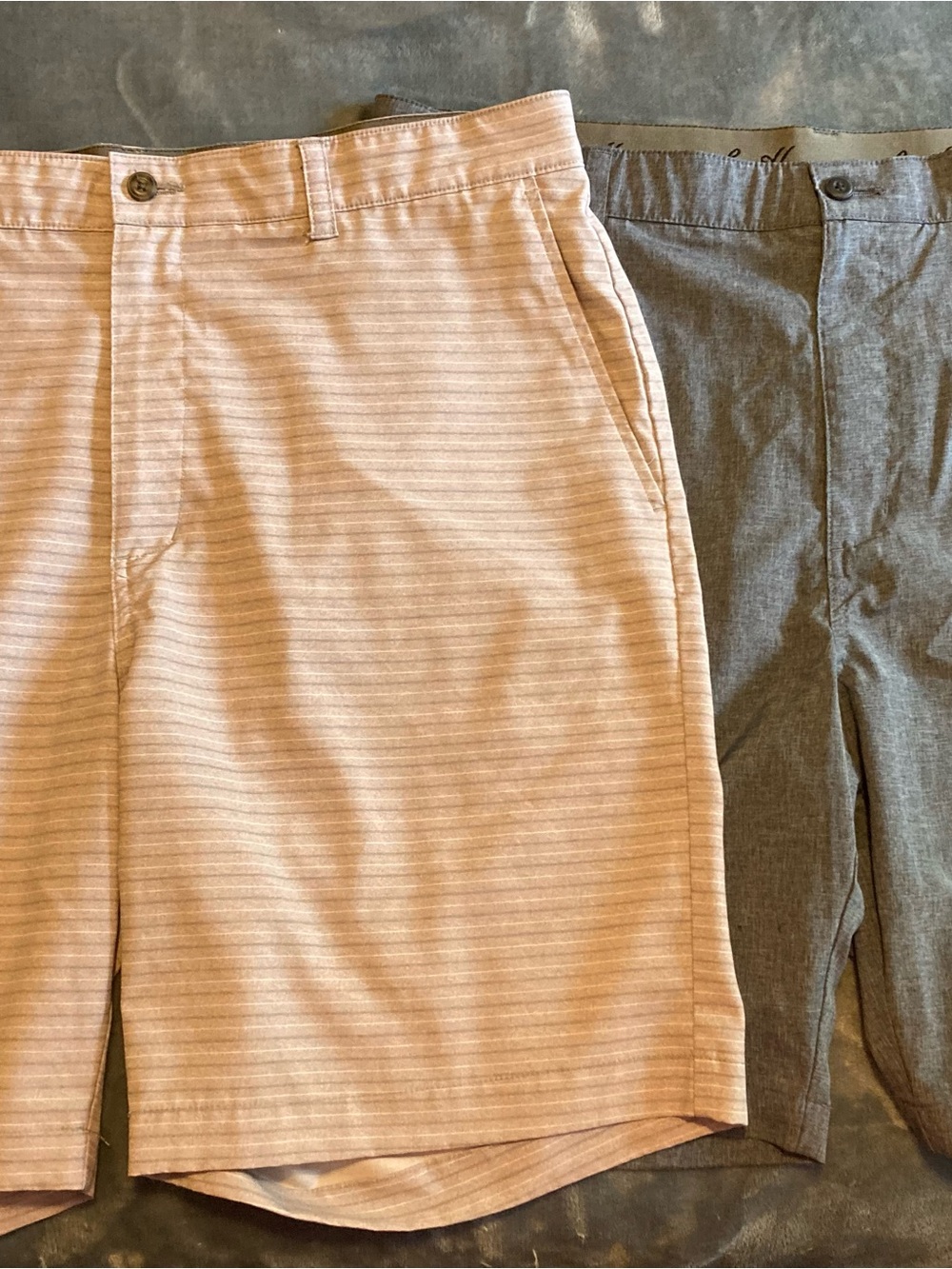 Ben Hogan Men's Striped Gray Golf Shorts 2 Pair Size 38 Perry Ellis